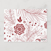 Carte Postale Design floral 28 (Dos)