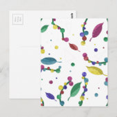 Carte Postale Design floral Abstrait (Devant / Derrière)