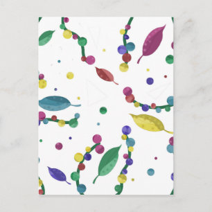Carte Postale Design floral Abstrait