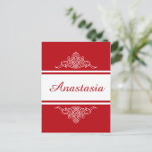 Carte Postale Design floral élégant (Debout devant)