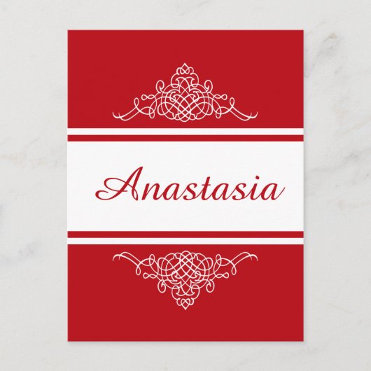 Carte Postale Design floral élégant (Devant)