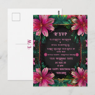 Carte Postale Design floral élégant avec des couleurs vives