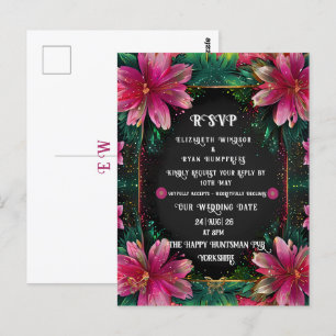 Carte Postale Design floral élégant avec des couleurs vives
