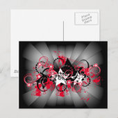 Carte Postale design floral étoiles (Devant / Derrière)