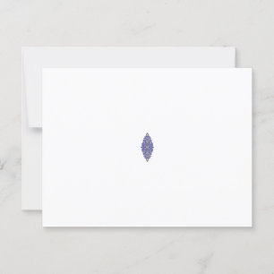 Carte Postale Design floral orné et cachemire dans les tons bleu