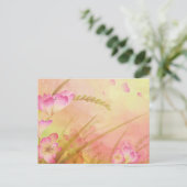 Carte Postale design floral rose (Debout devant)