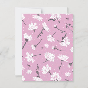 Carte Postale Design Floral Rose - Art Fleur Élégant