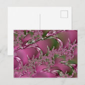 Carte Postale ~ Design fractal original ~ Glace framboise ~ (Devant / Derrière)
