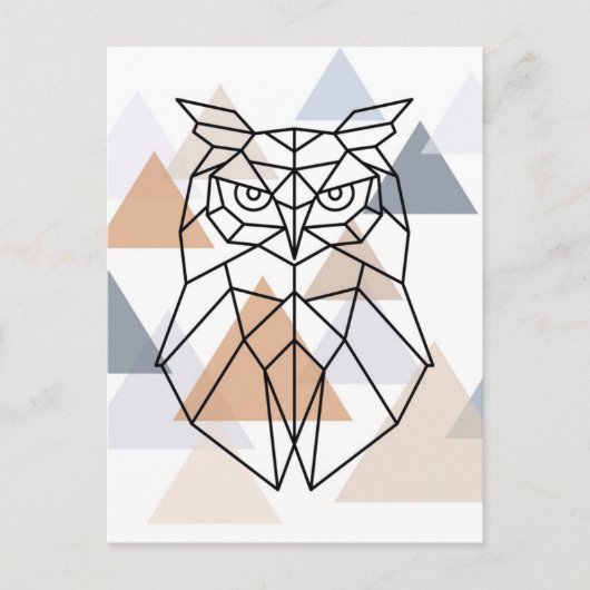 Carte Postale Design géometric owl (Devant)