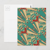 Carte Postale Design géométrique Art déco (Devant / Derrière)
