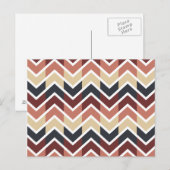 Carte Postale Design géométrique Couleur Vin, Turquoise, Beige,  (Devant / Derrière)