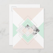 Carte Postale Design géométrique de style moderne (Devant / Derrière)