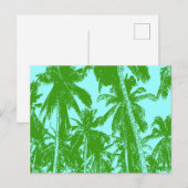 Carte Postale Design graphique des palmiers (Devant / Derrière)