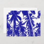 Carte Postale Design graphique des palmiers (Devant / Derrière)
