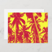 Carte Postale Design graphique des palmiers (Devant / Derrière)