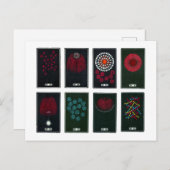 Carte Postale Design graphique japonais Firework, Ca du 19ème si (Devant / Derrière)