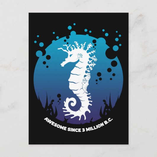 Carte Postale Design graphique Ocean Life - Seahors (Devant)