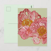 Carte Postale Design graphique rose (Devant / Derrière)