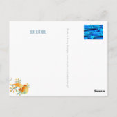 Carte Postale Design graphique transparent - bleu noir I & Gecko (Dos)