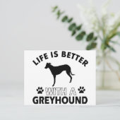 Carte Postale Design Greyhound (Debout devant)