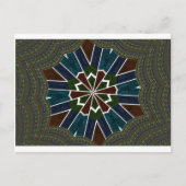 Carte Postale Design inspiré de Sari avec détails complexes (Devant)