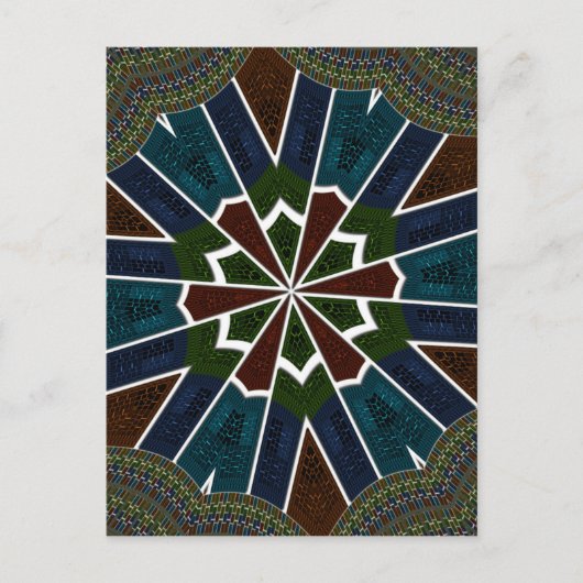 Carte Postale Design inspiré de Sari avec détails complexes (Devant)