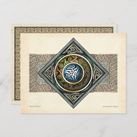 Carte postale Design Knotwork Celtique (Devant / Derrière)