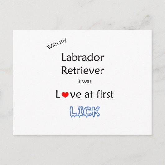 Carte Postale Design Lick Retriever Labrador (Devant)