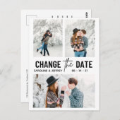 Carte Postale design moderne multi photo changer la date (Devant / Derrière)
