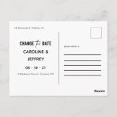 Carte Postale design moderne multi photo changer la date (Dos)