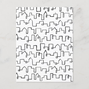 Carte Postale Design moderne peint Cityscape