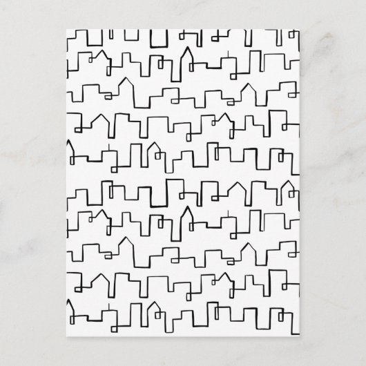 Carte Postale Design moderne peint Cityscape (Devant)