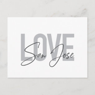 Carte Postale Design moderne, simple, chic, cool Love San Jose