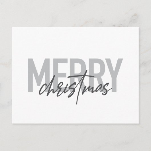 Carte Postale Design moderne, simple, urbain cool Joyeux Noël (Devant)