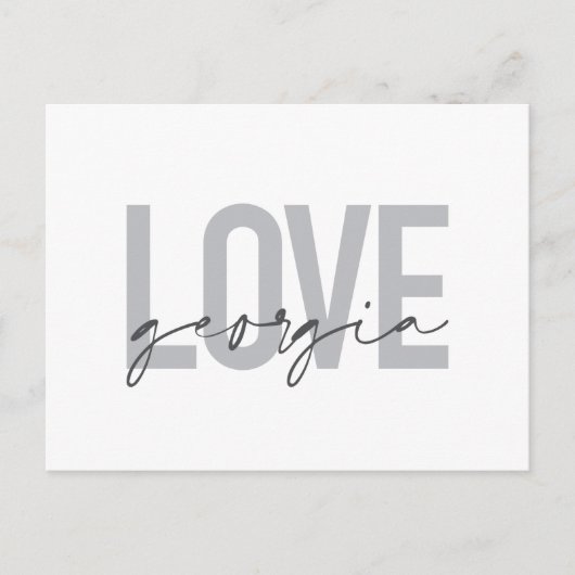 Carte Postale Design moderne, simple, urbain, cool Love Georgia (Devant)