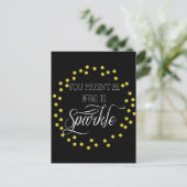 Carte Postale Design moderne toujours brillant or (Debout devant)