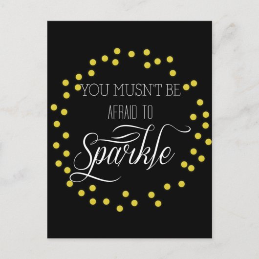 Carte Postale Design moderne toujours brillant or (Devant)