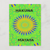 Carte Postale Design Motif africain en vert et en or (Devant)