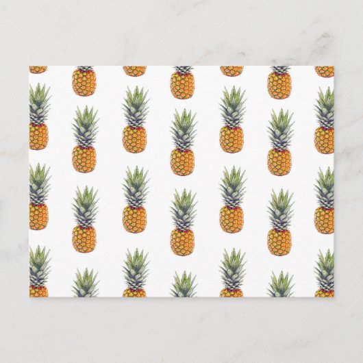 Carte Postale Design Motif d'ananas mignon et amusant (Devant)