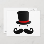 Carte Postale Design Moustache (Devant / Derrière)