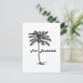 Carte Postale Design noir et blanc Fort Lauderdale & Palm (Debout devant)