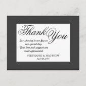 Carte Postale Design noir et blanc simple et élégant (Devant)