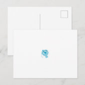 Carte Postale Design orné, bleu clair et blanc sur une bille (Devant / Derrière)