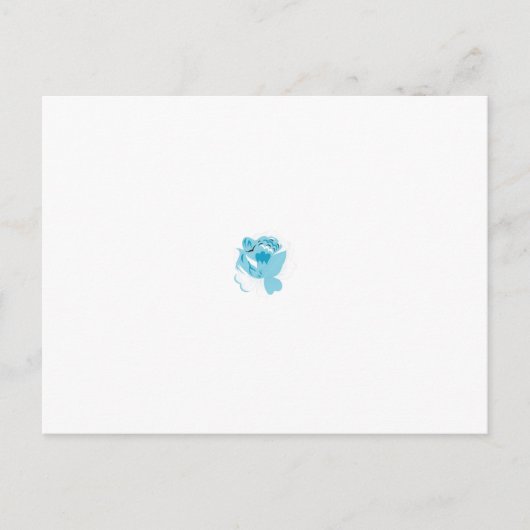 Carte Postale Design orné, bleu clair et blanc sur une bille (Devant)