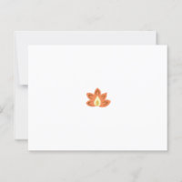Design orné, orangé et fleuri avec un centre,