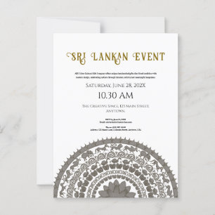 Carte Postale Design patrimonial minimaliste du Sri Lanka