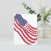 Carte postale Design pour drapeau bleu rouge (Debout devant)