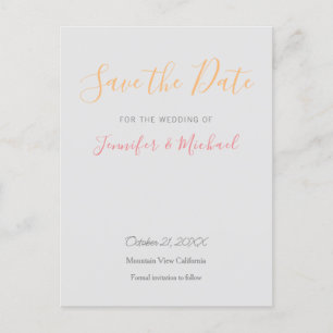 Carte Postale Design professionnel mariage Moderne Enregistrer l