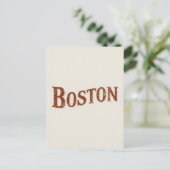 Carte Postale Design rustique de Boston (Debout devant)