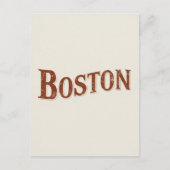 Carte Postale Design rustique de Boston (Devant)